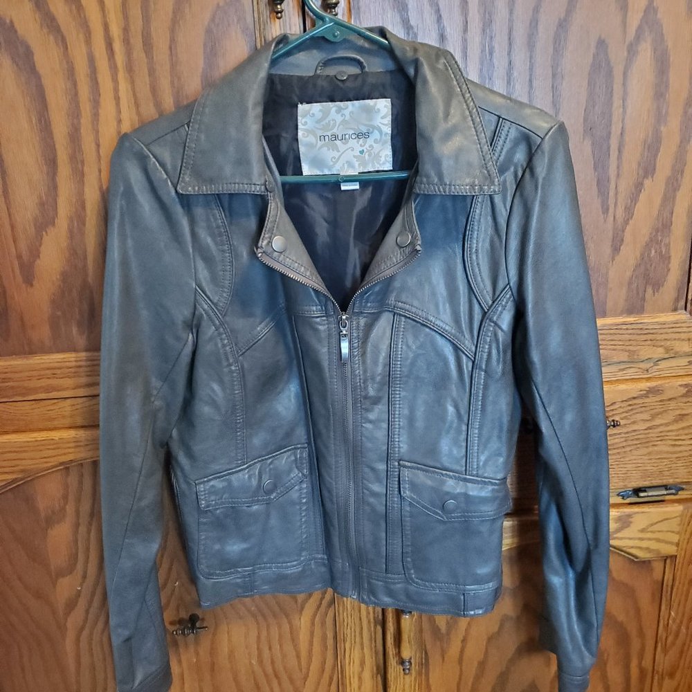 Leather coat